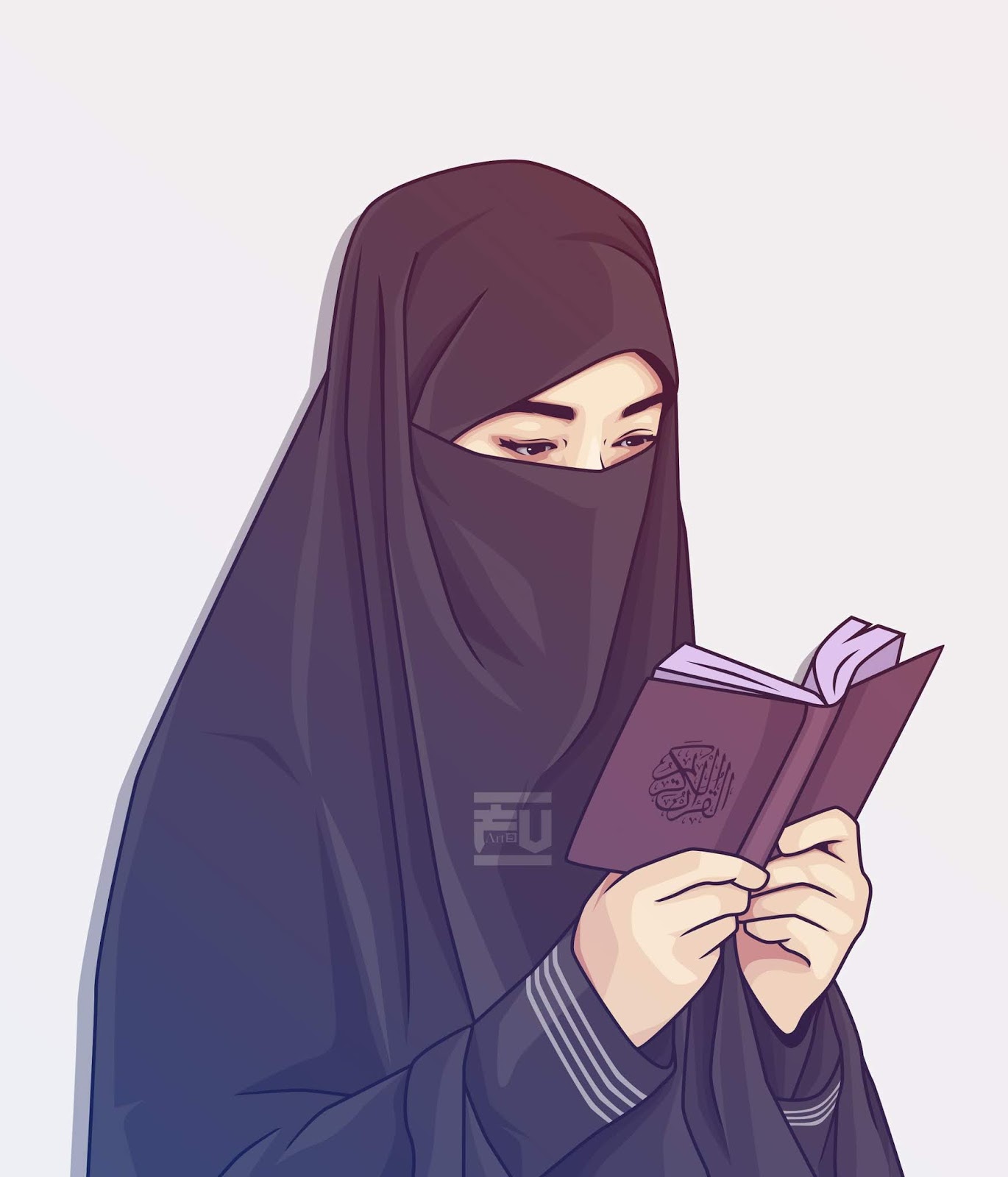 kumpulan kartun  anime muslimah bercadar