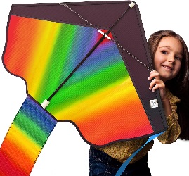 Image: A GREAT LIFE Huge Rainbow Kite for Kids a Kite Easy to Fly for Outdoor Games and Activities | Easy to Fly and Soars High, A Great Way to Enjoy and Spend Time with Friends and Family