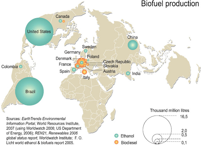 World Biofuels Production Map