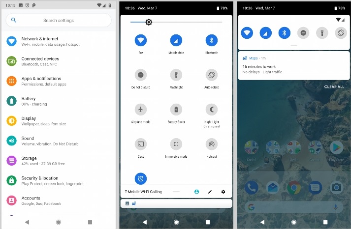 Android 9 Material Design 2 UI