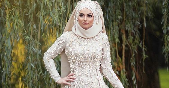  Robe  de Mariage Hijab  Blanche  Hijab  Fashion and Chic Style