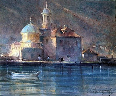 Dusan Djukaric amazing  watercolor painting