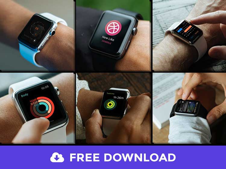 15 Free Apple Watch PSD Mockups