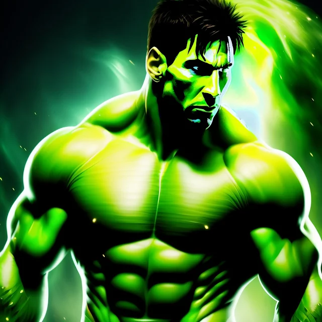 Lionel Messi como Hulk Marvel