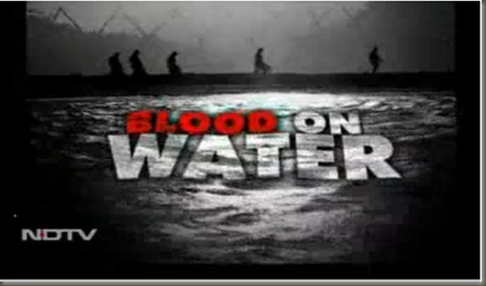 blood on water