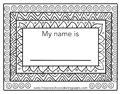 free printable coloring page - write kid Name and print for free