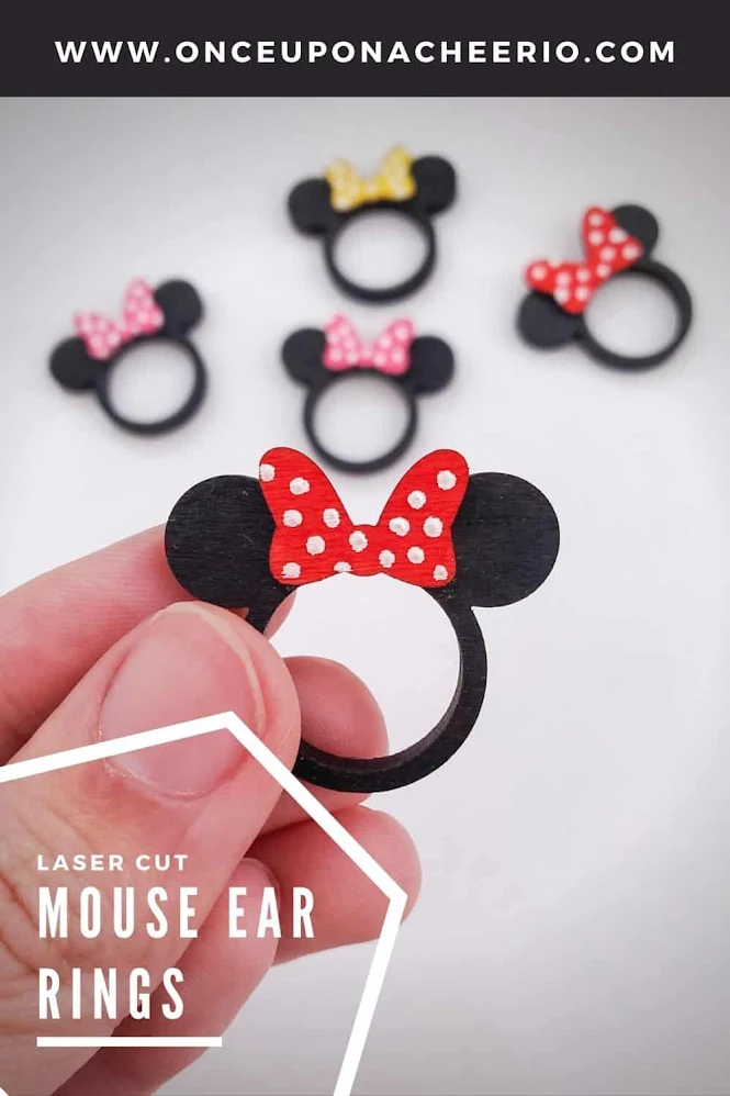 DIY Laser Cut Minnie Mouse Rings