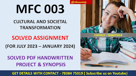 Mfc 003 solved assignment 2023 24 pdf; Mfc 003 solved assignment 2023 24 ignou
