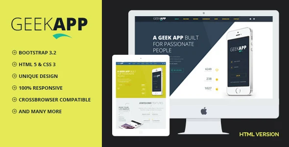Download GeekApp Creative App Landing Page Responsive