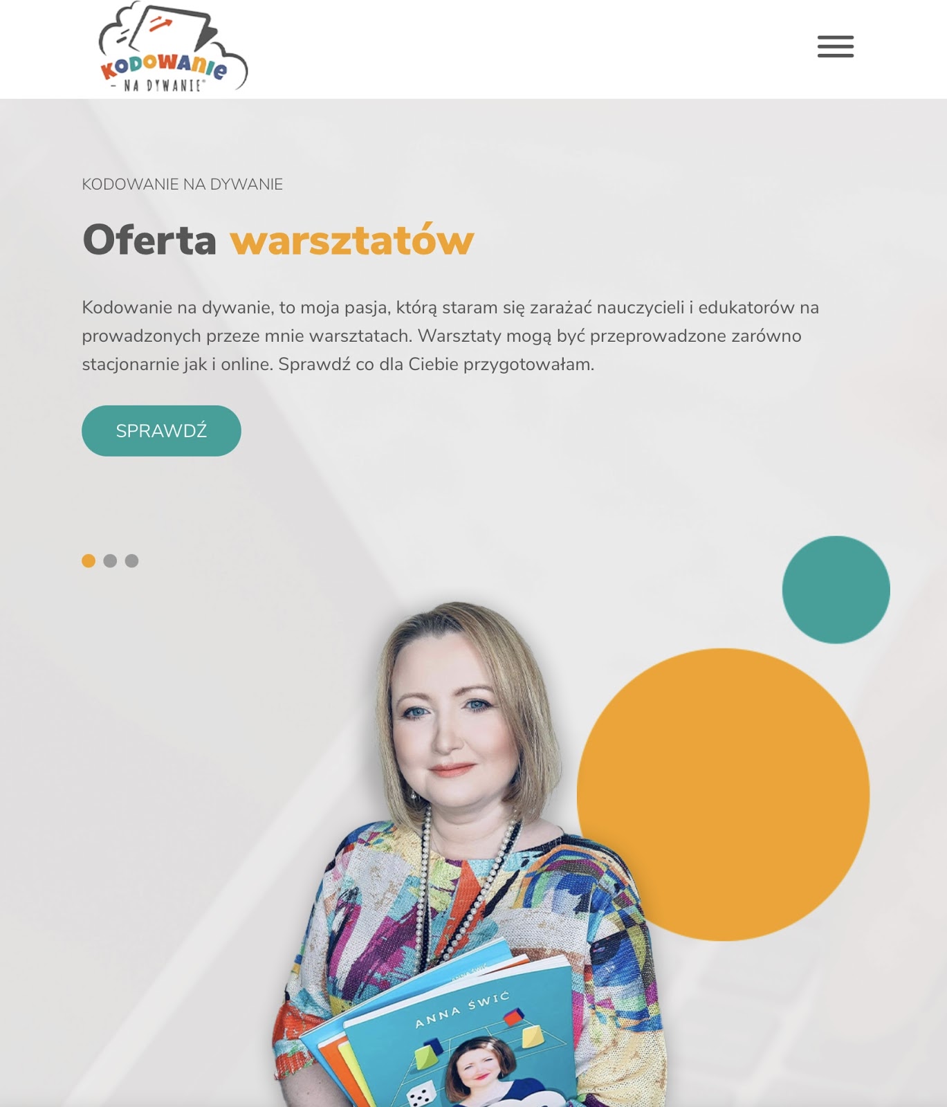 Oferta moich warsztatów, informacja o mnie, mojej metodzie pracy i publikacjach