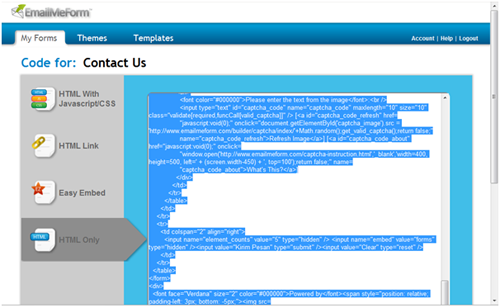 cara membuat form contact us di blog