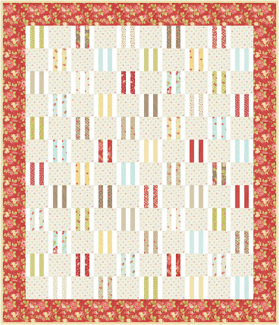 Sandalwood bonus quilt in Stitched by Fig Tree for Moda Fabrics