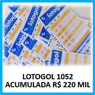 Acumulada lotogol 1052 promete prêmio de R$ 220 mil reais