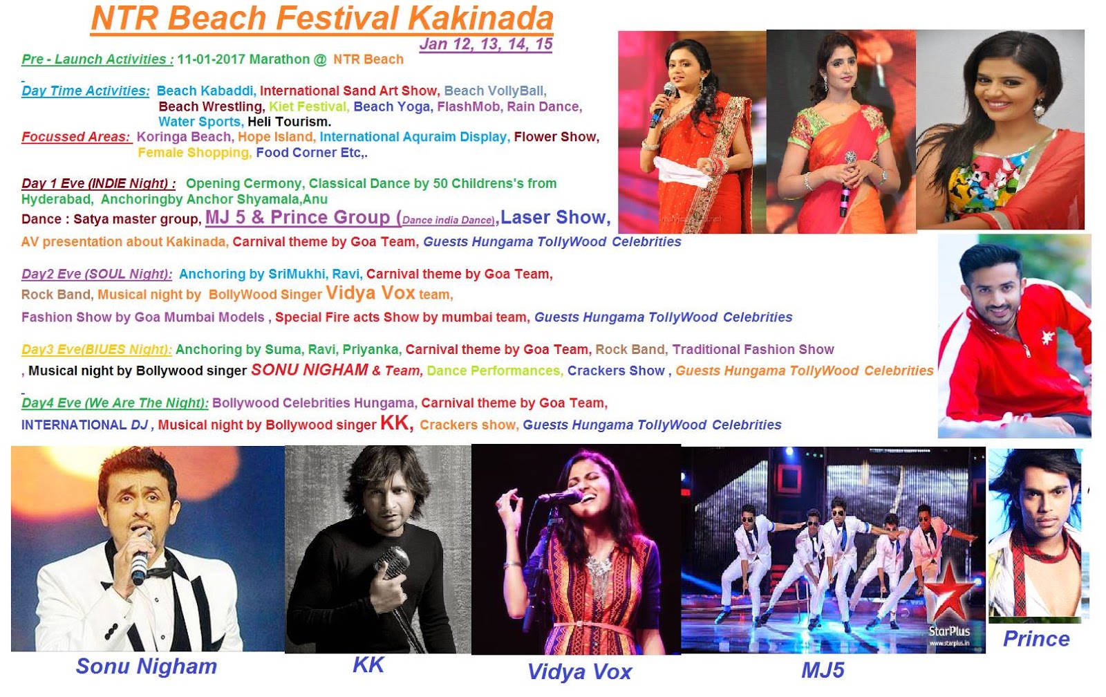 Kakinada Beach Festival 2017 Amaravati Tourism