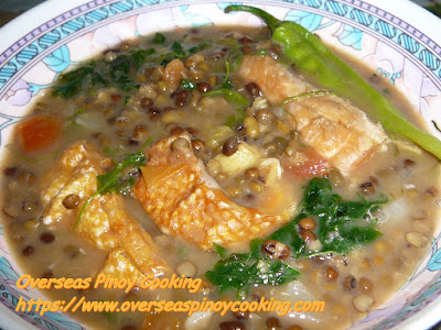 Ginisang Munggo with Salmon Belly Recipe