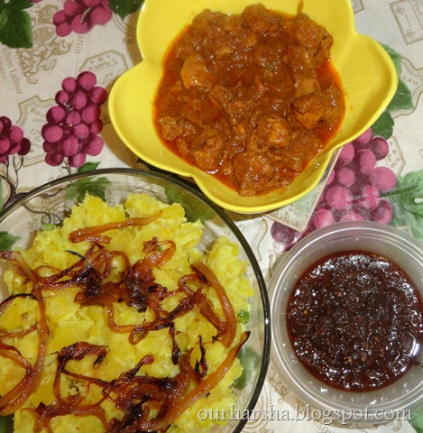 kappa puzhukku and spicy chicken curry  (3)