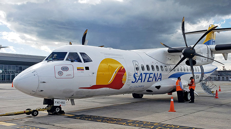 Arribó el primer vuelo Bogotá - Valencia de la aerolínea Satena