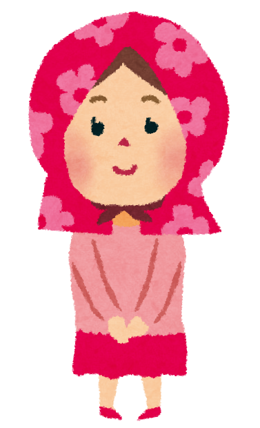 地震のイラスト 防災頭巾の女の子 かわいいフリー素材集 いらすとや