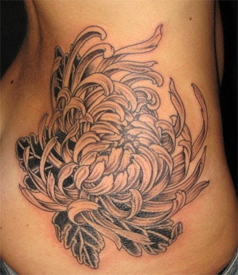 White Tattoo Tribal Flowers