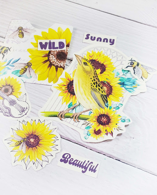 Sunflowers Fussy Cut Ephemera