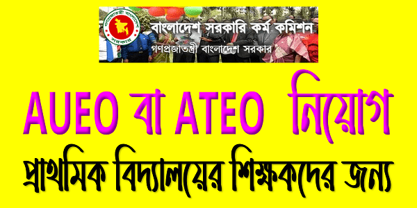 সহকারী উপজেলা বা থানা শিক্ষা অফিসার Assistant Upazila Education Officer or Assistant Thana Education Officer(AUEO or ATEO) নিয়োগ।