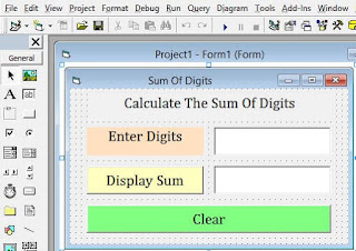 Program to calculate the sum of digits in vb 6.0