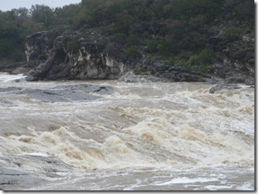 Pedernales Falls State Park - the Pedernales River in flood stage, normally it is little more than a trickle