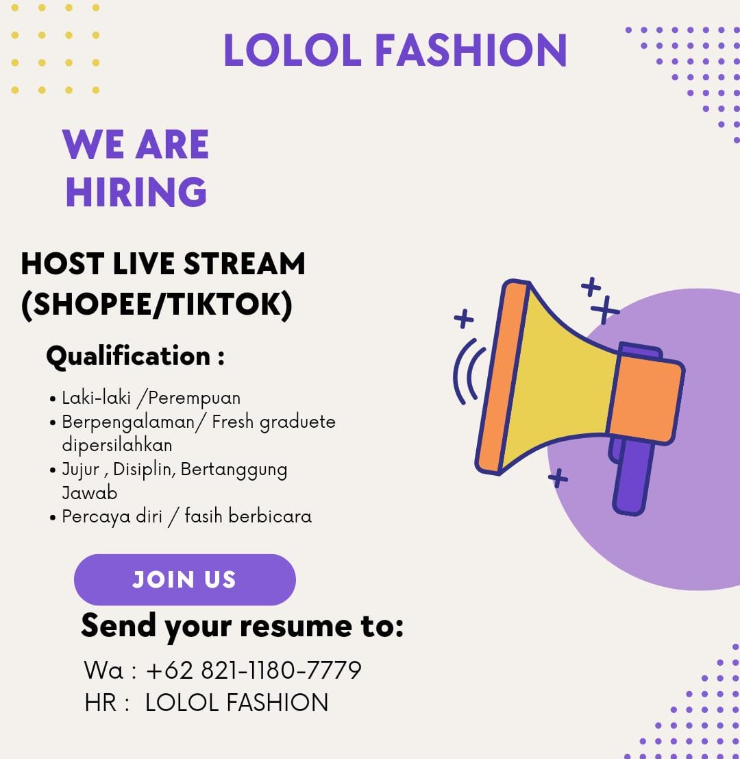 Loker Semarang Terbaru di Lolol Fashion