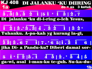 Kord Gitar Kidung Jemaat 408 - Di Jalanku 'Ku Diiring