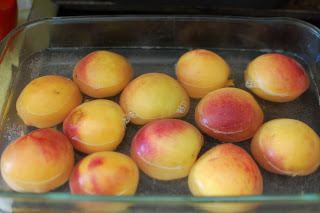 peaches, slip off skins