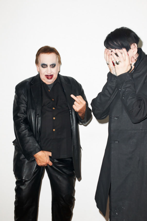 40 Photos Of The Most Hilarious Parents You Will Ever Meet - Marilyn Manson's Dad Surprised Him At His Photo Shoot With Terry Richardson