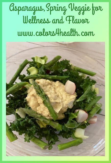 Asparagus in a Hummus Kale Salad