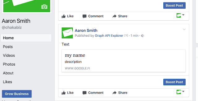 Facebook Page api