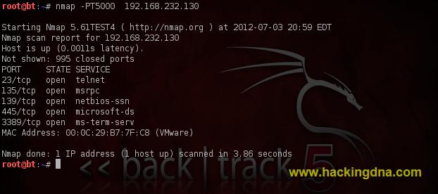 TCP PINGING SCAN