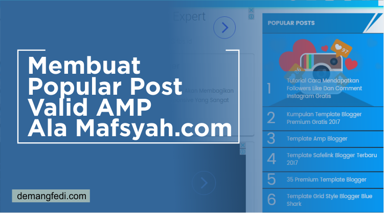 Membuat Popular Post Valid AMP Ala Mafsyah