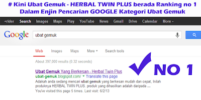 Ubat Gemuk Yang Berkesan - Herbal Twin Plus: UBAT GEMUKKAN 