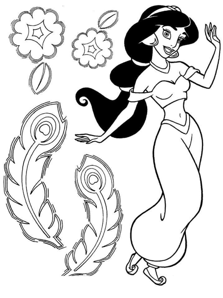 Free Free 72 Printable Princess Easy Princess Jasmine Coloring Pages SVG PNG EPS DXF File