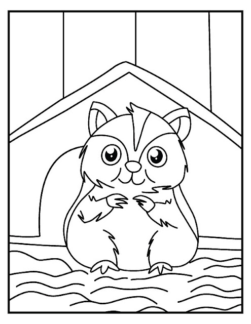 Printable hamster coloring pages