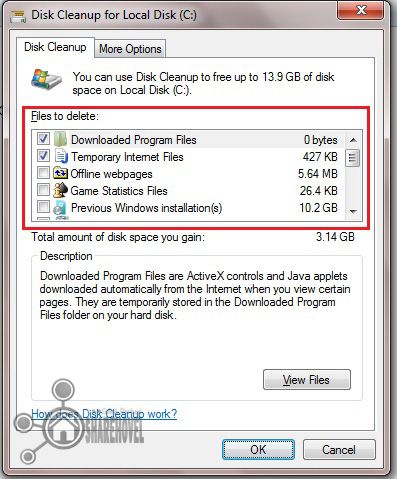 memilih file yang ingin anda hapus cara melakukan disk cleanup di windows 7 - Cara Mempercepat Kinerja Sistem Operasi Windows 7