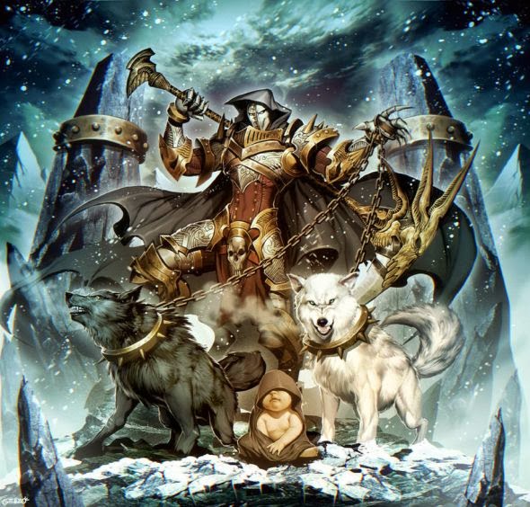 Gonzalo Ordóñez Arias genzoman deviantart illustrations fantasy games monsters mythology gods Covers for Iron Mask band