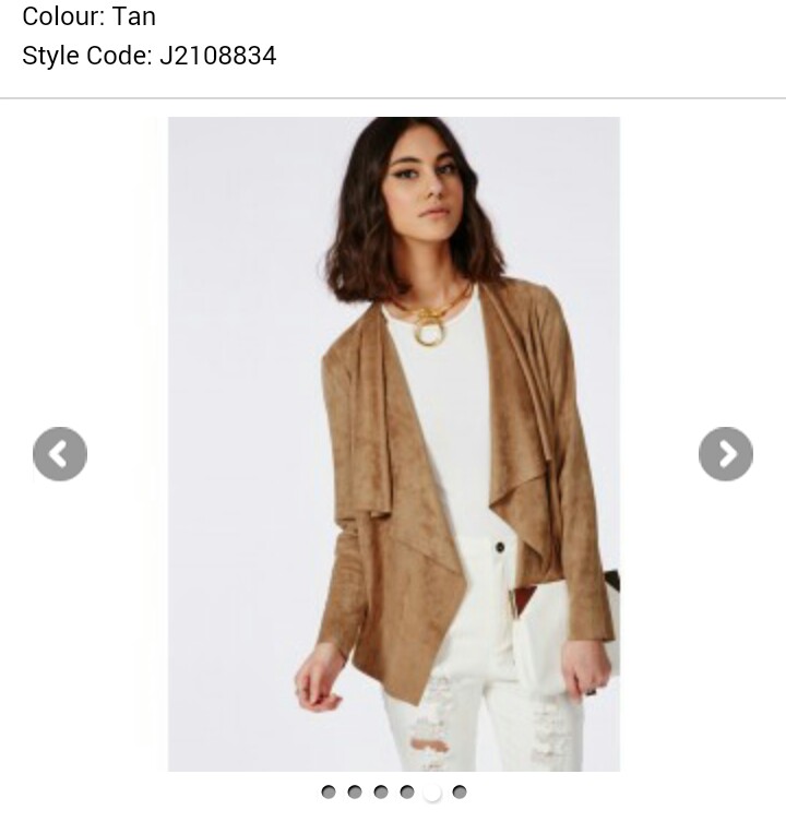 http://www.missguided.co.uk/catalog/product/view/id/161917/s/faux-suede-waterfall-jacket-tan/