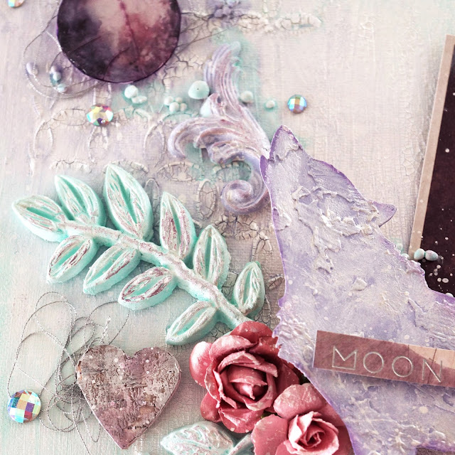 Moon Child: A Boho Mixed Media Canvas | Alice Scraps Wonderland