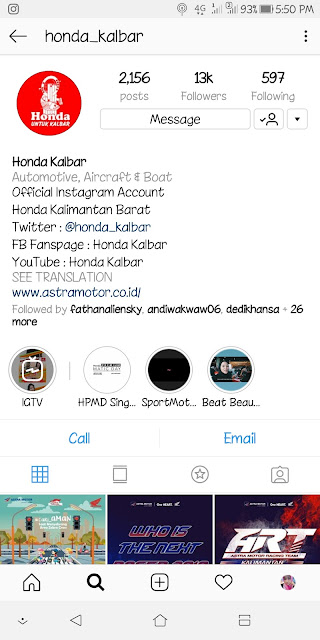 Follow Instagram Honda_Kalbar, Ikuti Kuisnya, Menangkan Hadiahnya