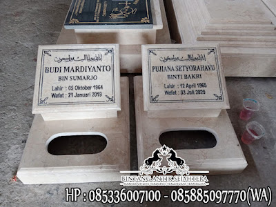 Tradisi Mengganti Nisan Menjelang Ramadhan - Batu Nisan Model Kotak Minimalis
