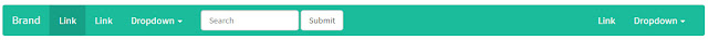 Turquoise Bootstrap Navigation Menu