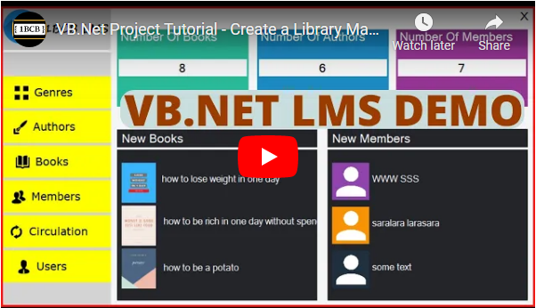 VB.Net Library Management System Source Code