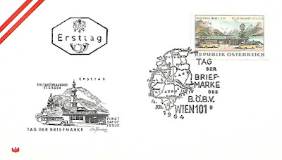 Philathelie FDC "Gare routière de Saint Gilgen" - Autiche 1964