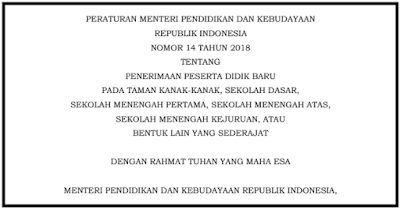 Permendikbud No 14 Tahun 2018