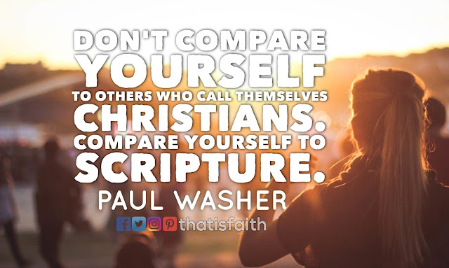 compare yourself to the scripture