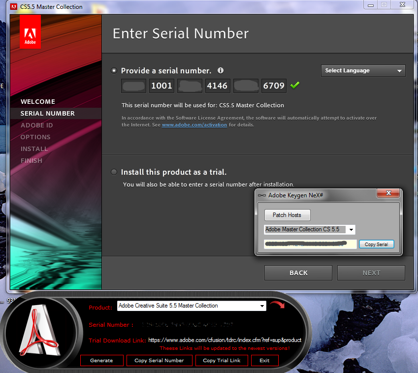 Adobe CS5.5 Master Collection (Window x32 x64)[Full][กุญแจ]